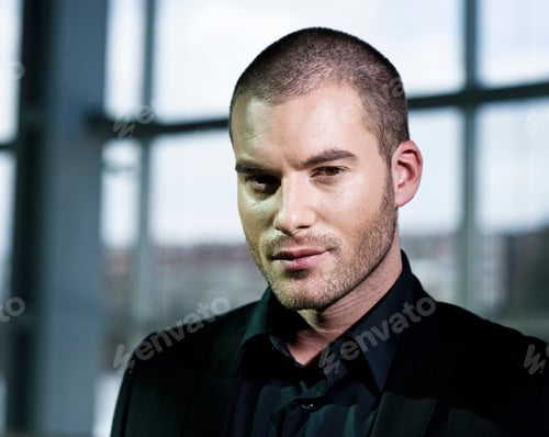 Preview: Portrait Of Young Sexy Man With Facial Hair