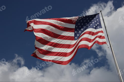 Preview: Low Angle View Of American Flag