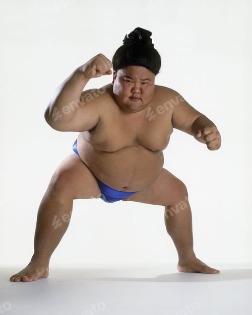 Preview: View Of A Sumo Wrestler Ready To Fight