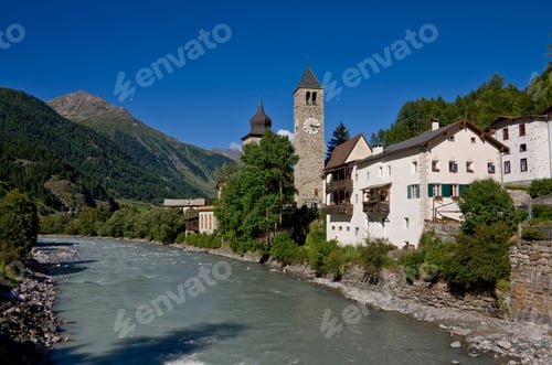 Preview: Facade In Ardez, Lower Engadine, Grisons, Switzerland