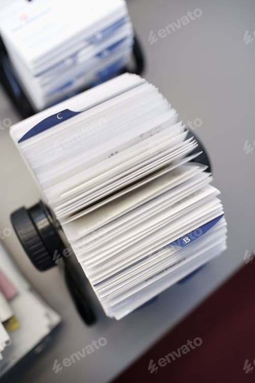 Preview: High Angle View Of Circular Card File