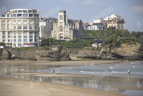 Preview: Beach With Buildings In Background, Biarritz, France