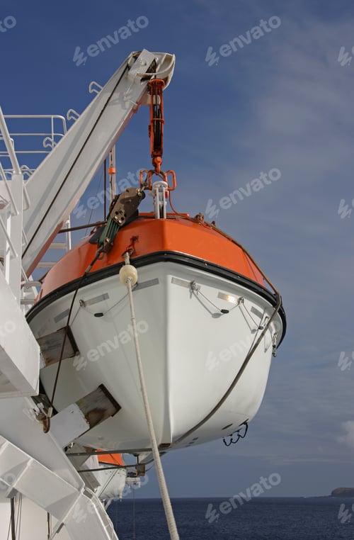 Preview: Life Boat On Side Of Passenger Ship