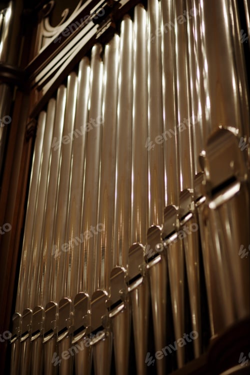 Preview: Low Angle View Of Pipes On Organ