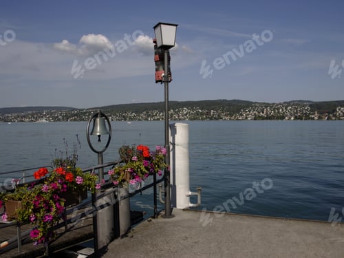 Preview: Landing Area Overlooking Lake Zurich, Ruschlikon, Canton Of Zurich, Switzerland
