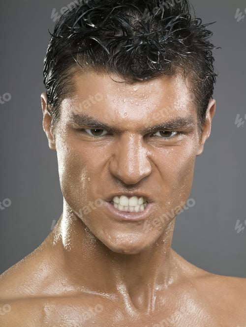 Preview: Close Up Of Man Making Angry Face