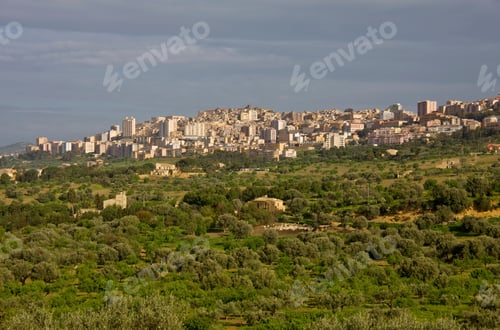 Preview: View To The Town Of Agrigento, Sicily, Italy