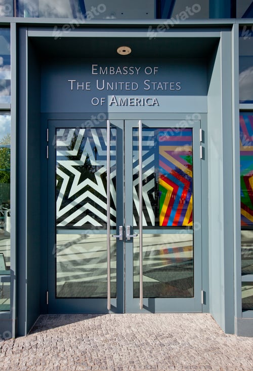 Preview: Side Entrance Of The Embassy Of The United States In Berlin, Germany
