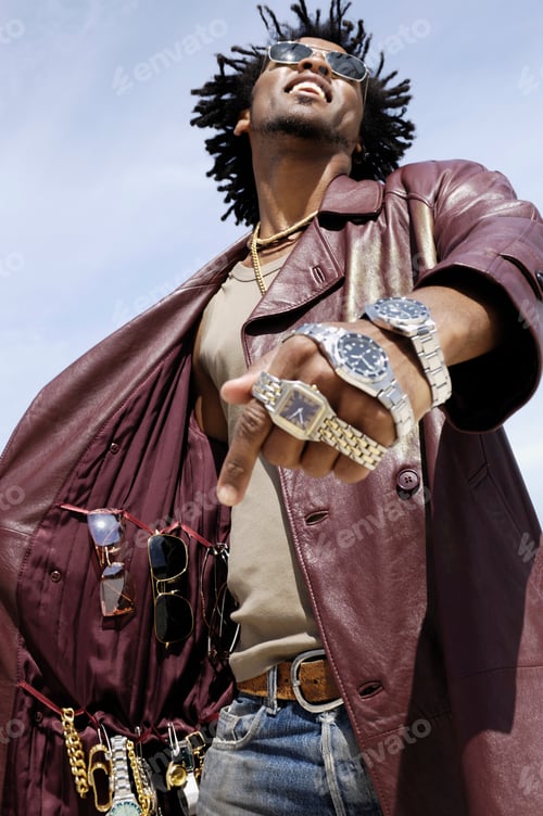 Preview: African Man Selling Jewelry Inside Jacket