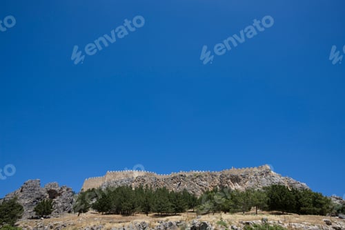 Preview: View To The Acropolis, Lindos, Rhodes, Dodecanese, Greece, Europe