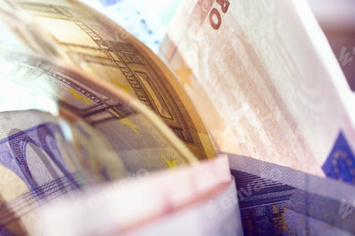 Preview: Close Up Of Assorted Euro Banknotes