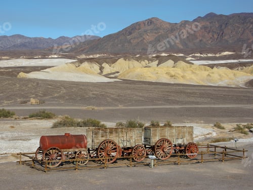 Preview: 20-Mule Wagon At Harmony Borax Works, Death Valley National Park, Nevada, Usa