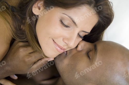 Preview: Close Up Of Couple Kissing With Eyes Closed