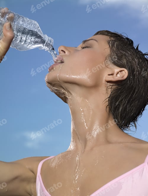 Preview: Woman Pouring Water Over Face