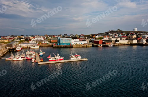 Preview: View To Vardo With Radar Station Globus Ii, Finnmark County, Norway