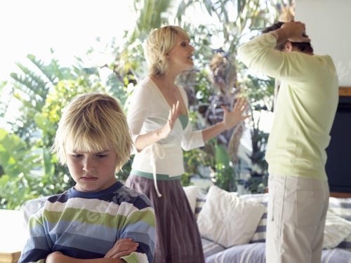 Preview: Parents Arguing With Son Looking Sad