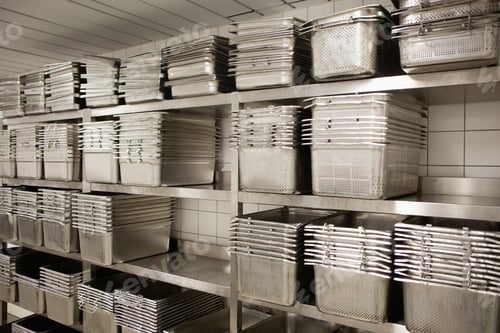 Preview: Stacks Of Trays In Kitchen