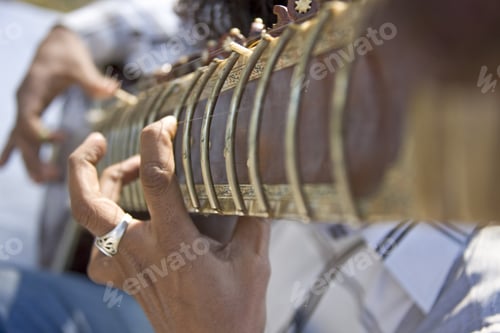 Preview: Man Playing The Sitar, Agra, India, South Asia