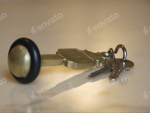 Preview: Close Up Of Hotel Key On Table