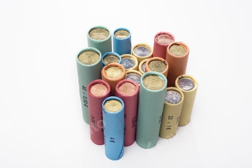 Preview: Rolls Of Assorted Euro Coins