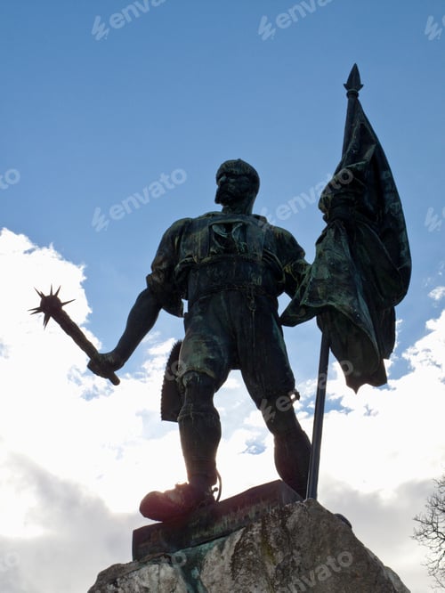 Preview: Statue Of The Smith Of Kochel, Kochel Am See, Bavaria, Germany