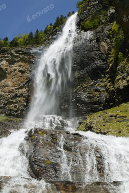 Preview: View Of Waterfall, Fallbach, Kaernten, Maltatal, Austria