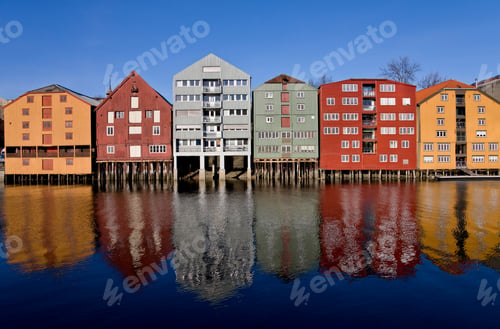 Preview: View Over Nidelva River In Trondheim, Sor-Trondelag, Trondelag, Norway