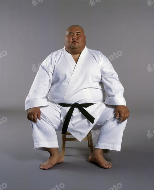 Preview: Portrait Of A Martial Arts Student Sitting On A Stool