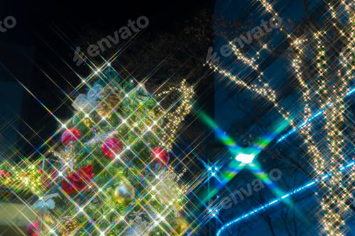 Preview: Christmas Tree In City Night