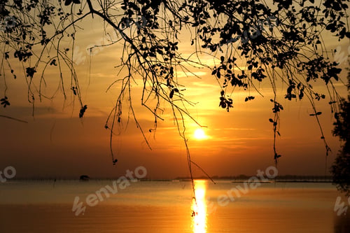 Preview: Sunset At Southern Lake Thailand.