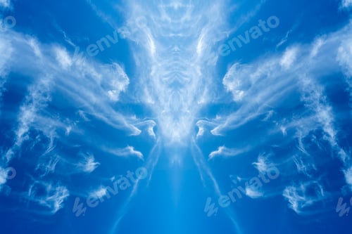 Preview: Blue Sky Background With White Clouds.