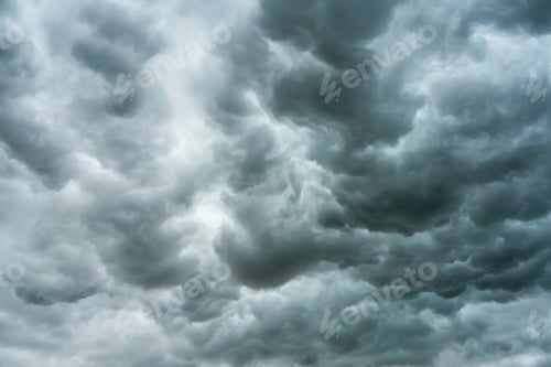 Preview: Rain Clouds On The Sky Are Falling Background.