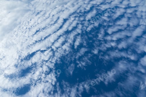 Preview: White Of Cirrocumulus Cloud In Blue Sky.