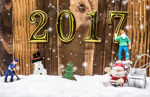 Preview: Merry Christmas And Happy New Year 2017 With Snow