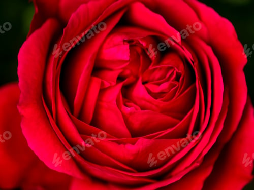 Preview: Close Up Petal Of Red Eden Climbing Rose Flower Background.
