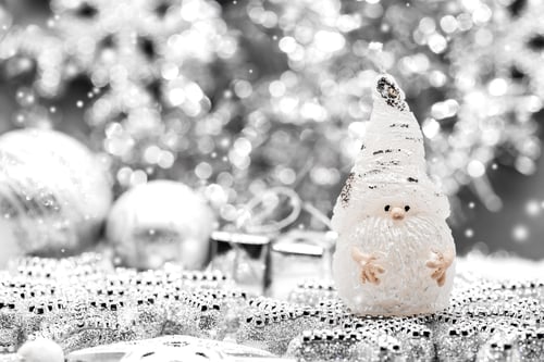 Preview: Christmas Decoration On White Snow In Winter Season