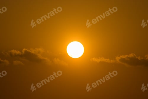 Preview: Soft Sun With The Dark Cloud On Sky.