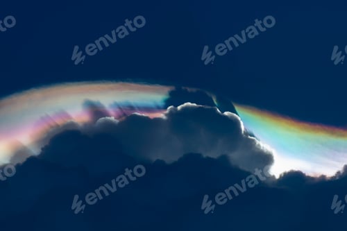 Preview: Amazing Iridescence Cloud On The Sky.