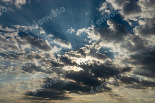 Preview: Cloudscape With Sunlight In The Morning.