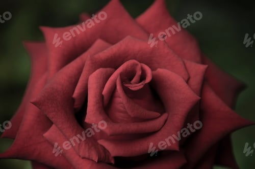 Preview: Close Up Deep Red Rose Flower.