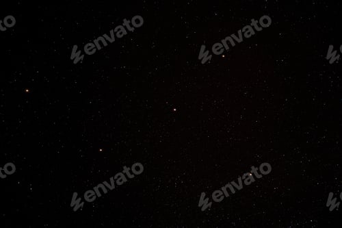 Preview: The Stars In Dark Night With Noise And Grain On The Sky.