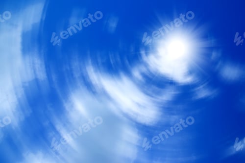 Preview: Blue Sky With Motion White Could And Sun.