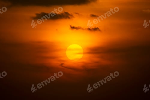 Preview: Sunset Sky At The Lake With Clouds