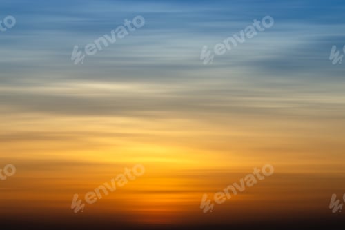 Preview: The Horizon Sky After Sunset With Soft Cloud. Travel In Thailand.