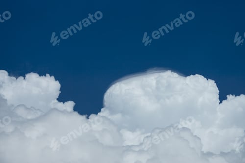 Preview: White Cloud With Blue Sky Background.