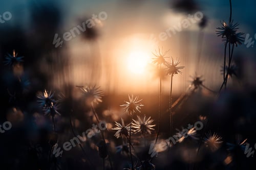Preview: Soft Focus The Seeds Of Coat Buttons Or Mexican Daisy Flower With Sunlight In Vintage Color Tone
