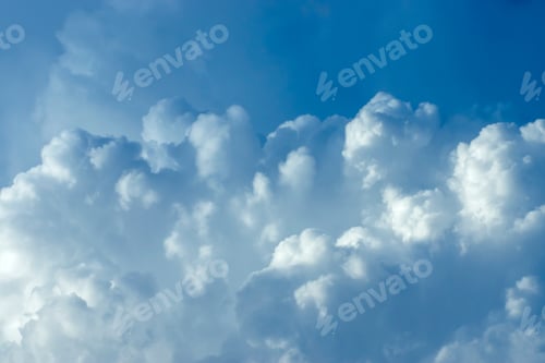 Preview: Blue Sky Background With White Clouds.