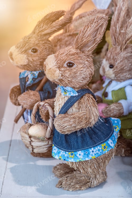 Preview: Happy Easter Day, Bunny And Egg For Decoration In April