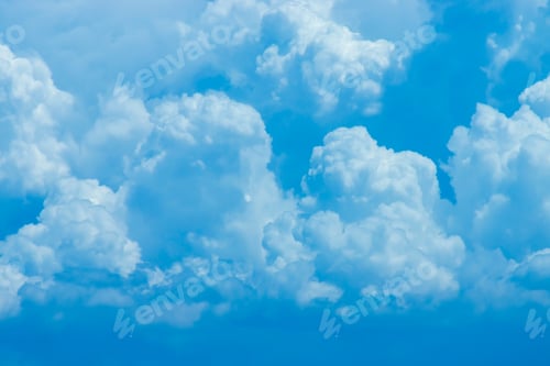Preview: Blue Sky Background With White Clouds.