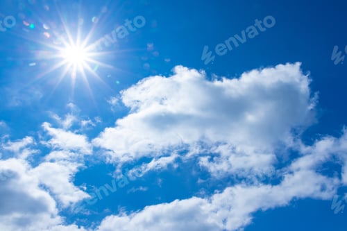 Preview: Bright Sun and Clouds on a Sunny Day